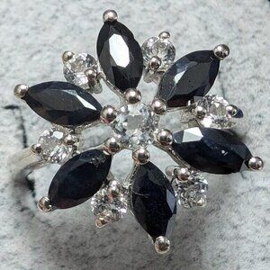 Sterling silver Sapphire ring size 7